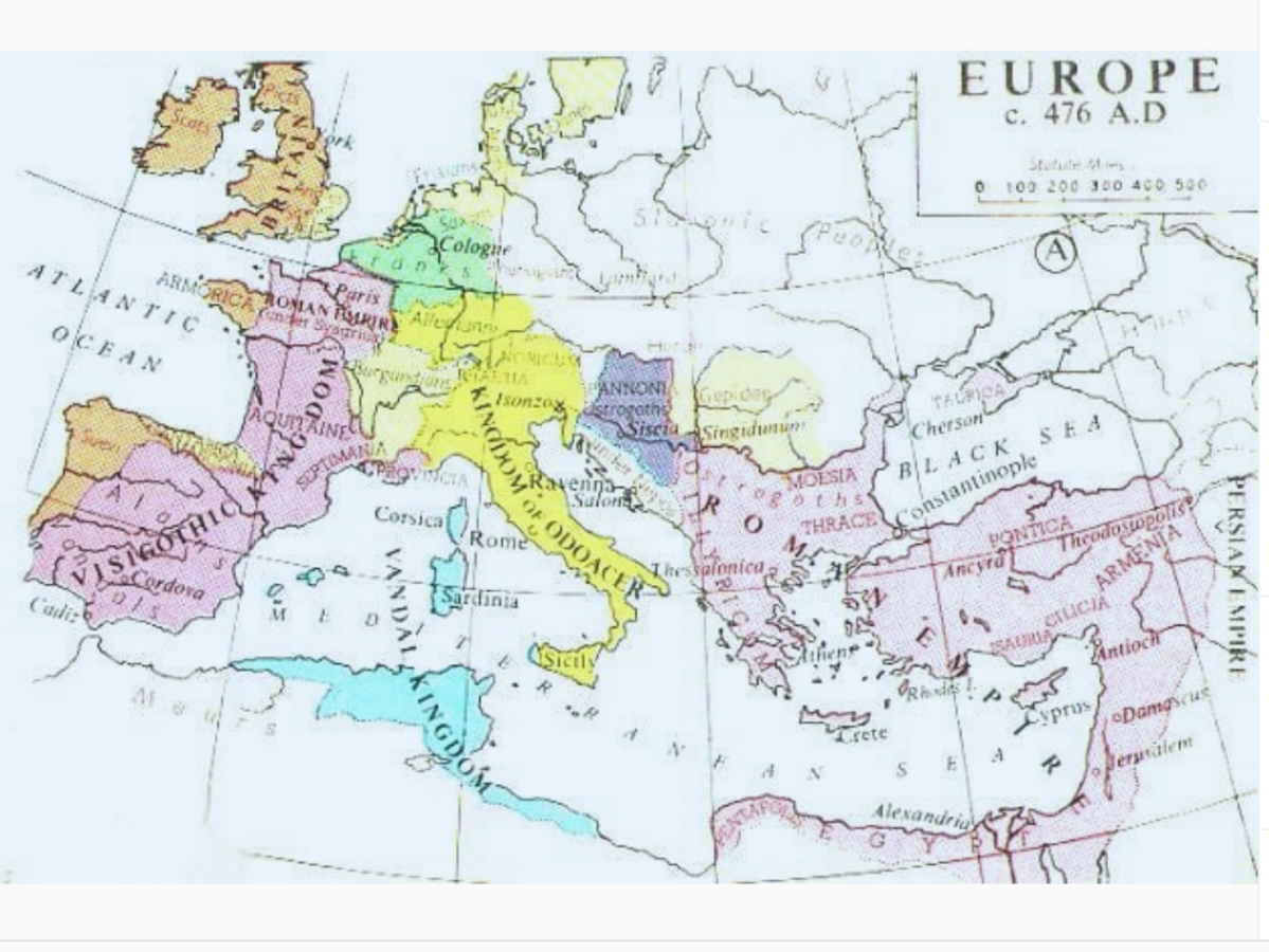 Europe ca. 476 CE