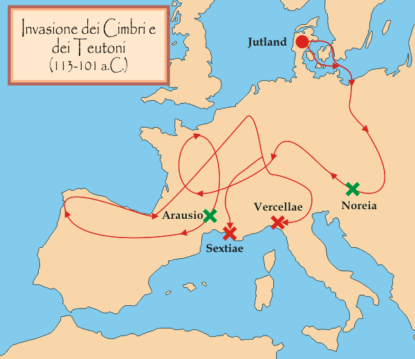 The Migration of the Cimbri and Teutons